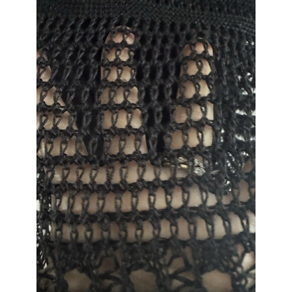 Ralph Lauren Women's Pointelle Knit Linen Blend Dress Black Size Medium NWT $225 - Picture 11 of 16